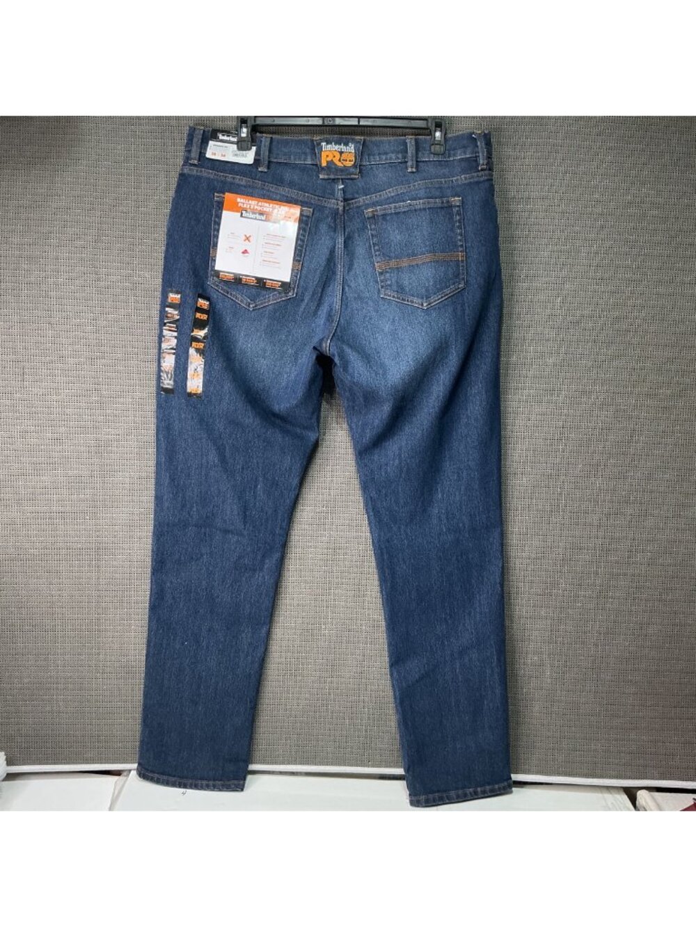 Timberland Pro Men's Ballast Athletic Fit Flex 5-Pocket Jeans Size 38x34 Blue